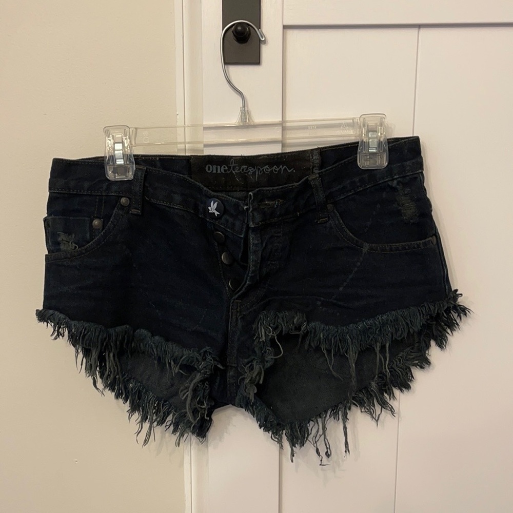 One Teaspoon dark charcoal gray shorts